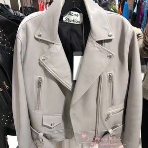 Acne Studios Merlyn Leather Biker Jacket